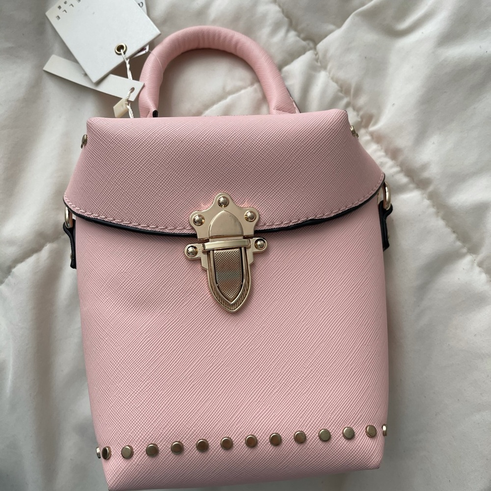 Mini pink and gold purse